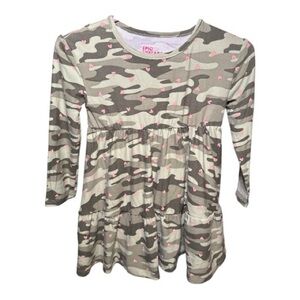 NEW! Epic Threads Girls Long Sleeve Camo Heart Dress 3T
